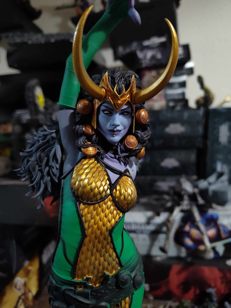 Switched to painting 3d printing statues for a job.  Cant say I regret that leap.  Still work in progress. #3Dprinting #painting #Marvel #LadyLoki