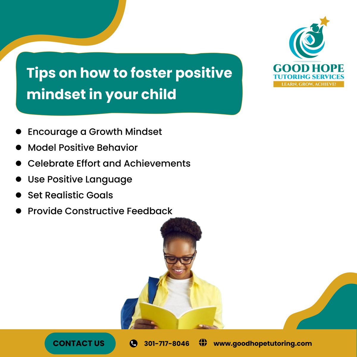 🌟 Foster a positive mindset in your child with these tips:
Encourage resilience through challenges.
Celebrate successes, big or small.
Practice gratitude daily.
Teach self-compassion and kindness.

#PositiveParenting #MindfulKids #GrowTogether #MentalHealthMatters #academichelp