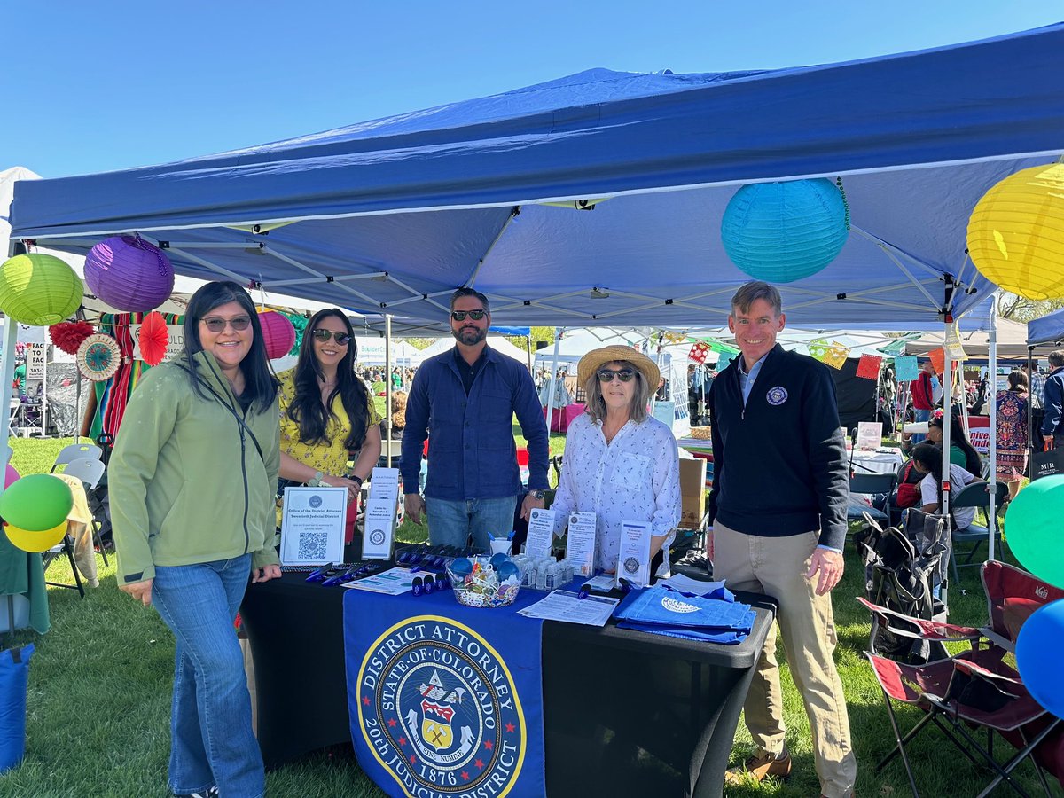 The DA’s Office is having a great day at the #Longmont Cinco De Mayo celebration! It is a special day. And a wonderful turnout from the community -- with live entertainment and family activities. #Colorado #CincoDeMayo #community