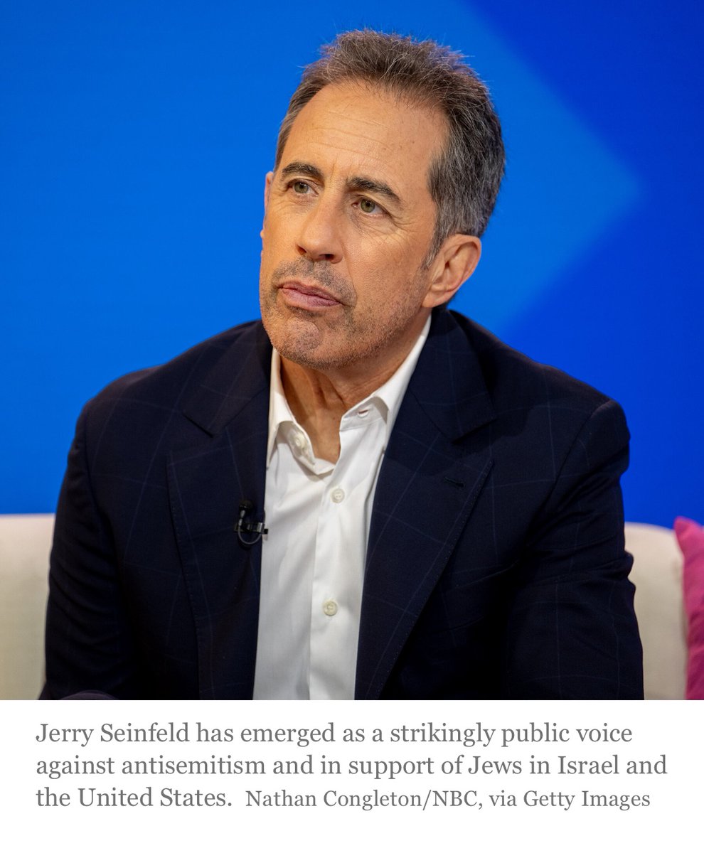 He looked white when he was doing his show but Jerry Seinfeld is looking increasingly Arab as he gets older. He looks like a former Jordanian defense minister who now speaks at regional diplomatic conferences. If he adds a mustache it’s game over.