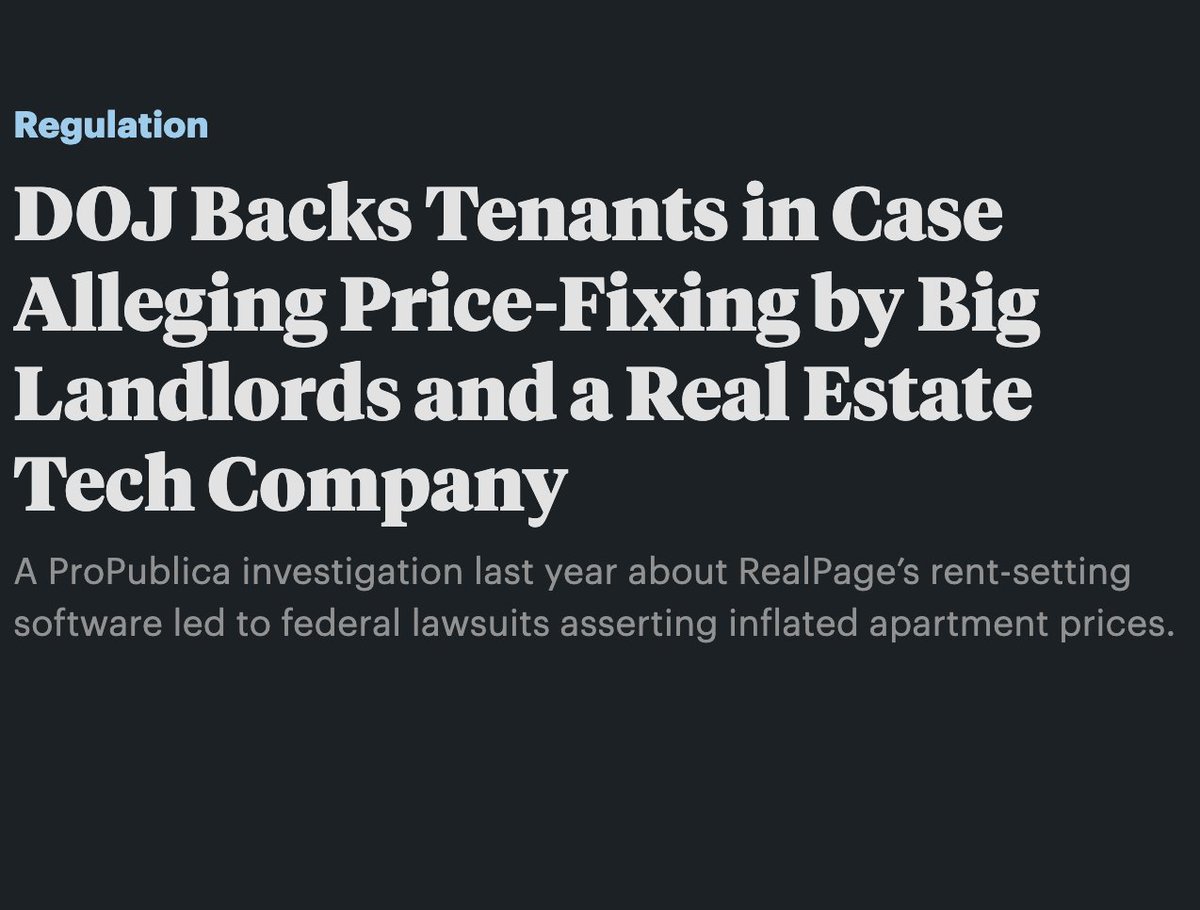 Americans have basically been mad about three main areas of inflation for the past 4 years: cost of gas, food, and housing. DoJ and FTC have uncovered massive conspiracies to fix prices in each of these sectors. Lawsuits are working their way through courts now.