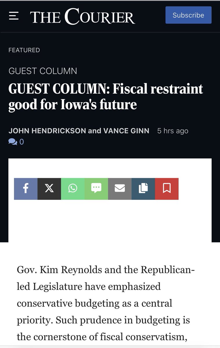 My latest with John Hendrickson at @ITRFoundation about the benefits of conservative budgeting and tax relief in Iowa by @KimReynoldsIA and #IALege. #budget 

wcfcourier.com/opinion/column… @taxreformer @GroverNorquist @patrickmgleason