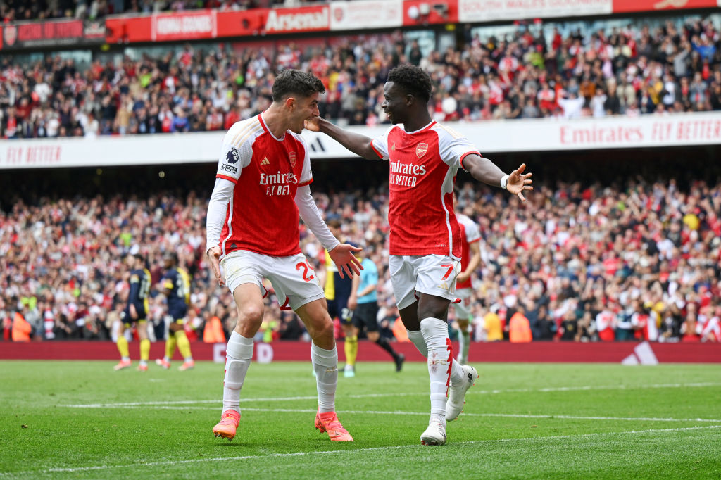 🔴⚪️ Havertz: 'Bukayo Saka is unbelievable and he shows it every week. I think he’s still 21 or 22 right now!'. 'I’ve never seen a player like Saka before and I think England can be so happy to have him'. 'Unbelievable player. Unbelievable guy. So hungry everyday'.