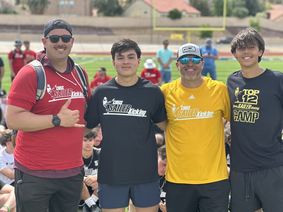 Huge congratulations to the Vegas XLIV Group 2 Competition Champions… Punt: Rodrigo Tamez & Field Goal: Kyler Peters. Huge accomplishment to come out on top of this talented group. #TeamSailer #PuntFactory