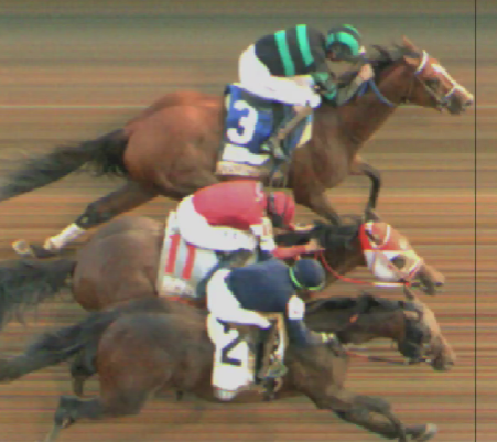 SO CLOSE! The official photo finish of the Kentucky Derby. #3 Mystik Dan was first, #2 Sierra Leone was second, and #11 Forever Young (JPN) was third. #KyDerby