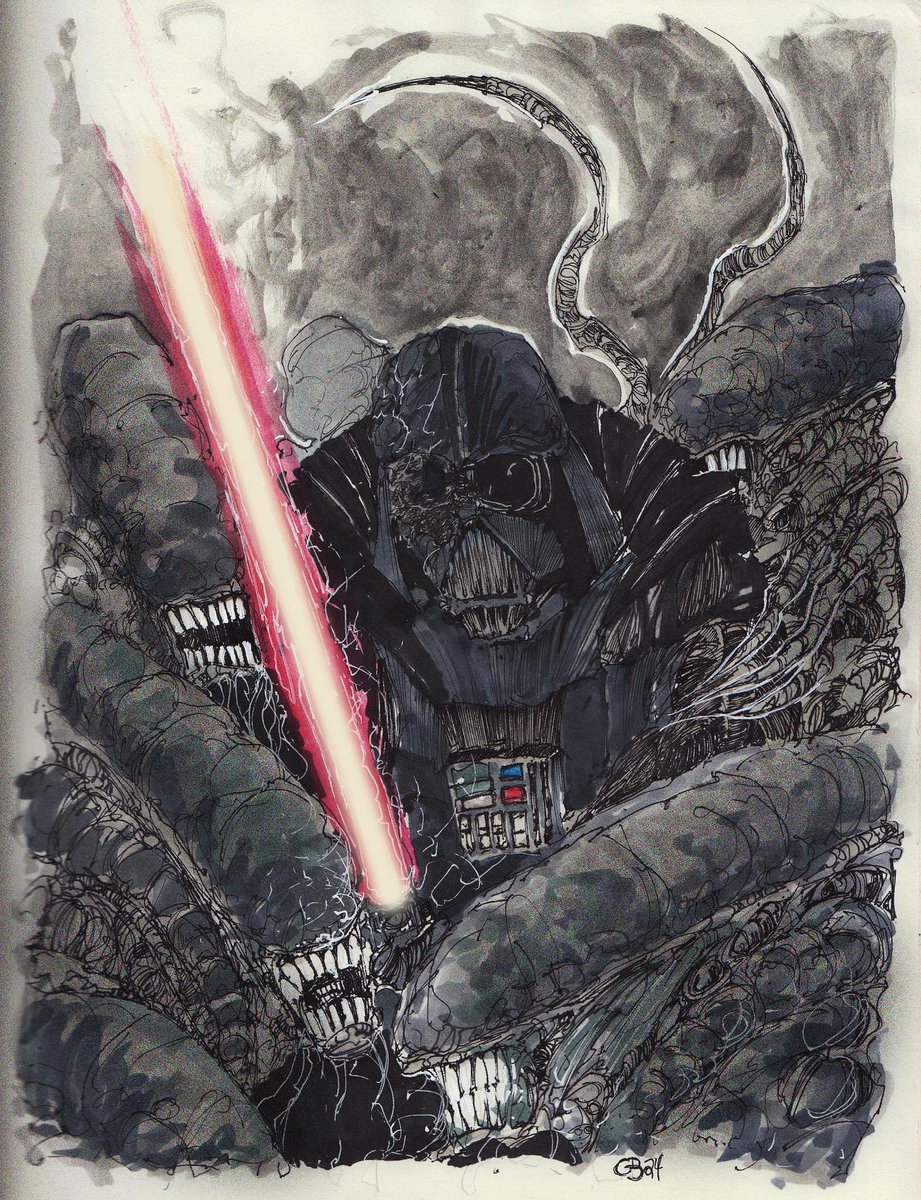 Happy Star Wars Day and “May the 4th be with you!” — celebrating (and blending) my love of two of my favorite films and franchises ...

#starwarsday #maythe4thbewithyou #vader #alien #xenomorph #penandink #ohuhumarkers #starwarsfanart #aliensfanart