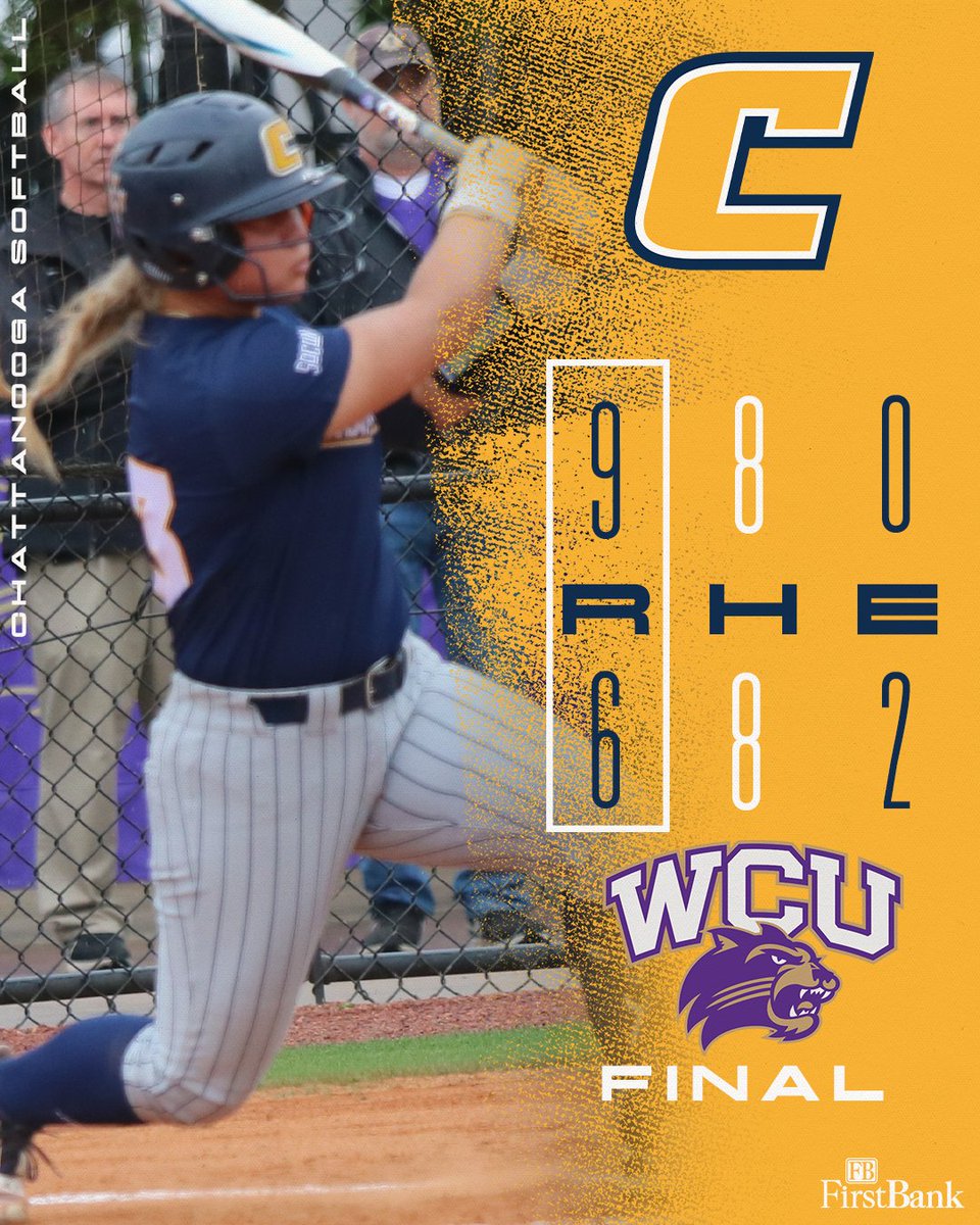 OUT. RIGHT. CHAMPS!! Mocs get the win over Western Carolina to sit alone in first! We're done today and will play a couple tomorrow with a Noon start. #GoMocs