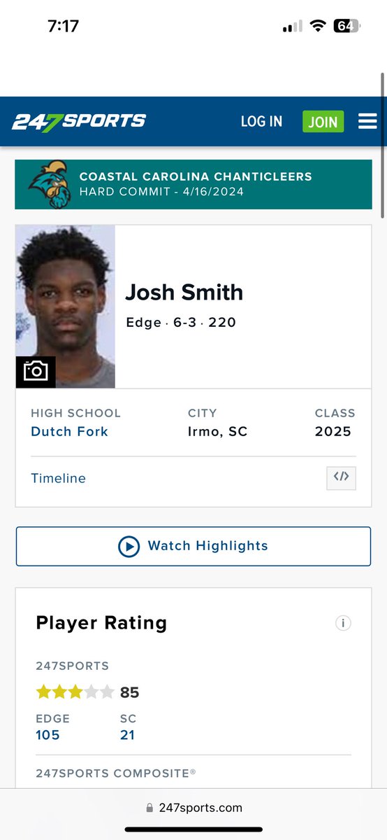 #AGTG✝️ Blessed to be ranked a 3 ⭐️ by @247Sports and 21st in the state!