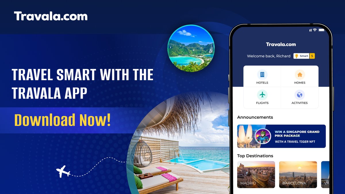 Make travel easy and rewarding with the Travala App! Instant bookings, best price guarantees, and 24/7 support—all in one seamless experience. 🔹Effortless Booking 🔹Exclusive App-only Deals 🔹Flexible Crypto Payments Get the app today and step into a smarter way to travel! 📲