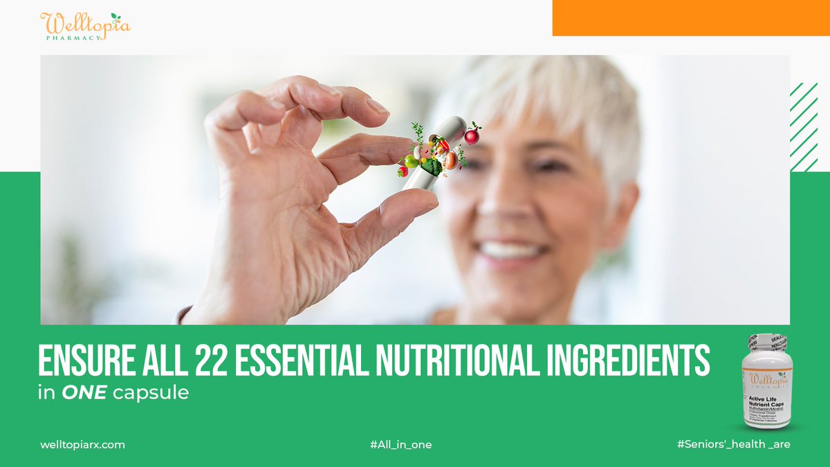 With Active Life you'll ensure all 22 essential nutritional ingredients in a convenient once daily capsule. 

Active Life Nutrient Caps provide vital nutrients for the support of #bonehealth, #cardiovascular health, #metabolic functions, #antiaging and fat metabolism.