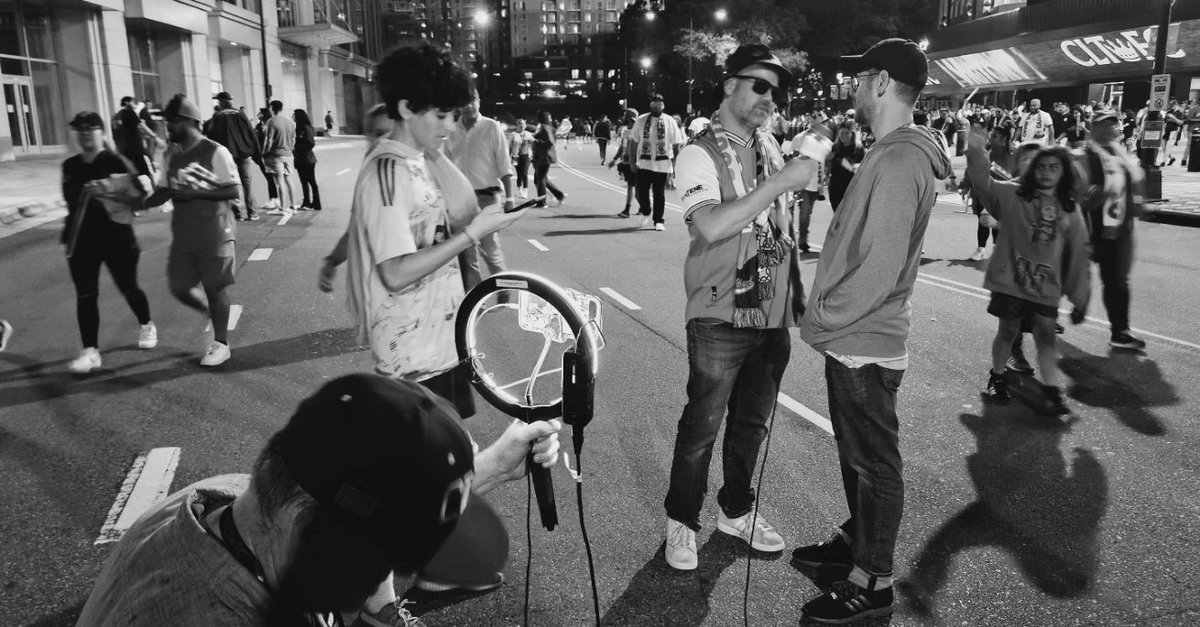 @cltfcfantv (Lee and JT) talk to charlotte fc fans after their 2-0 win over Portland FC tonight outside of @BofAstadium 😎😎😎😎 !!!!! #cltfc4life #ForTheCrown