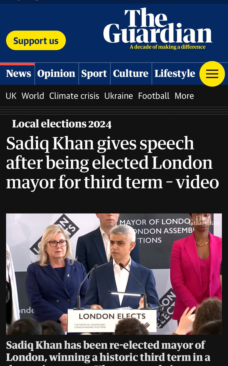 Congratulations @SadiqKhan on historic victory and best wishes for another successful term as Mayor of London. Londoners have once again shown how much they value inclusiveness and diversity