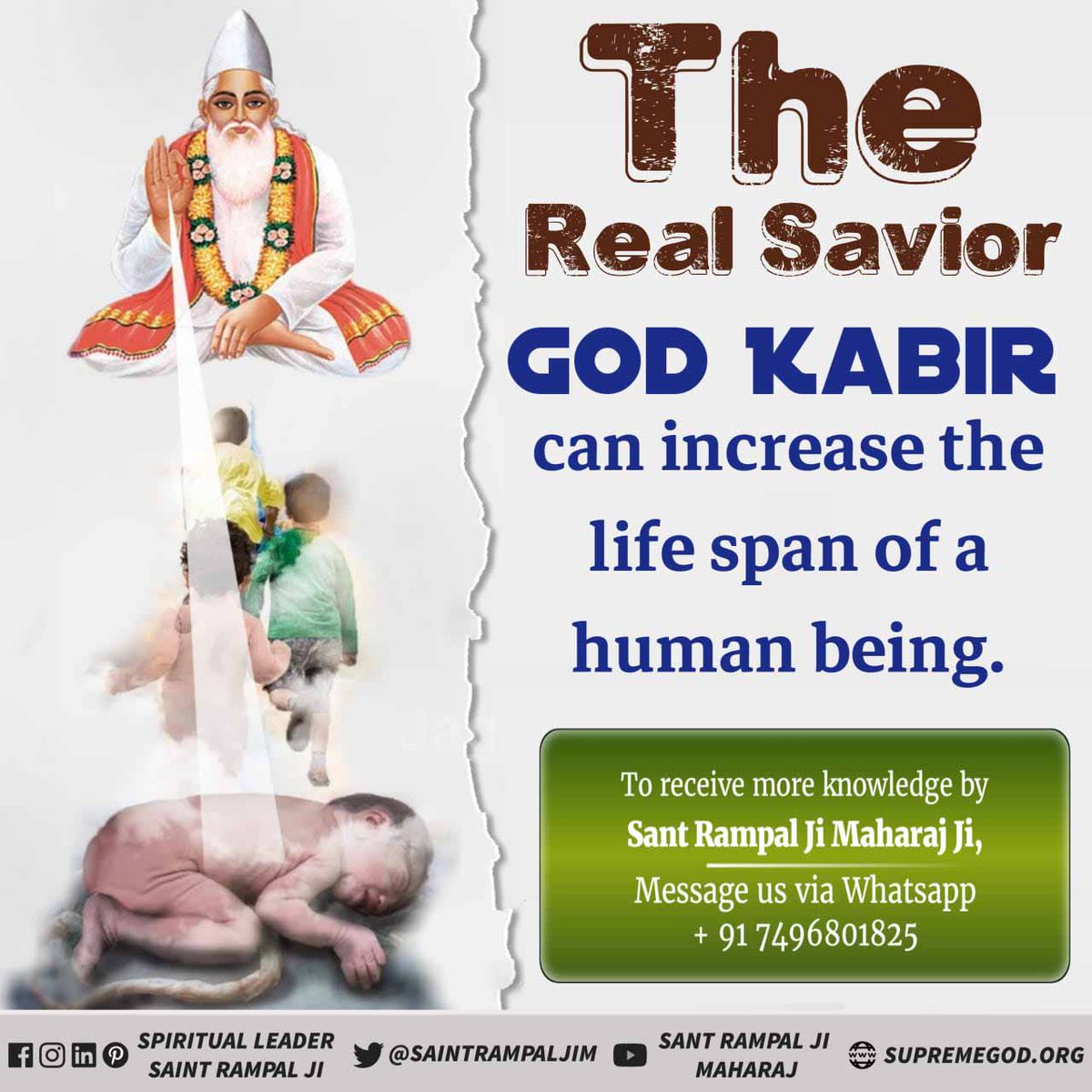 #अविनाशी_परमात्मा_कबीर
Kabir Parmeshwar is the God who comes here to act like a devotee to teach us the method of living and attaining salvation
Sant Rampal Ji Maharaj