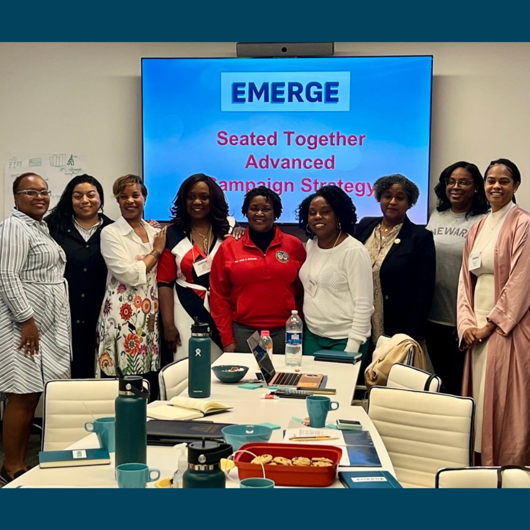 Earlier this month we welcomed the 2024 cohort of Seated Together in Washington, D.C. to kick off the program advancing their leadership. It was great to be in community with such outstanding Black women elected officials. Learn more at emergeamerica.org/seated-together.