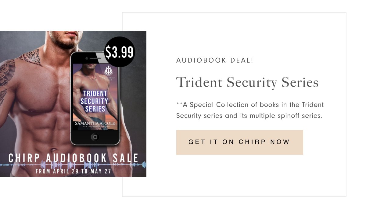 #SALE - Trident Security Series: An Audiobook Special Collection: Volume II: Not Negotiable; Topping the Alpha; Watching From the Shadows; Whiskey Tribute geni.us/TridentVol2AUD…