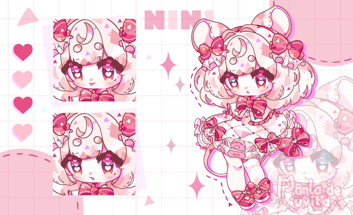 chibi reference sheet for: @niniokii 

I can say that this is by far one of my favorite chibis ;v;
the design is very cute <3 

#chibiart #Commission