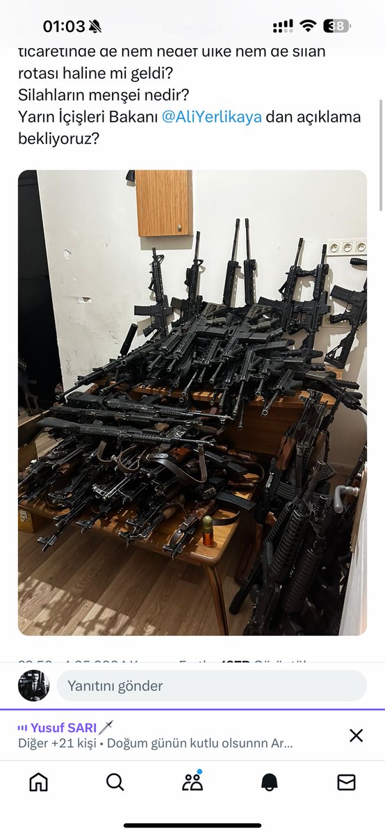 Dikkat ☢️‼️🚨 Chp genel başkan yardımcısı Murat Bakan beyin iddası odur ki emniyet içinden polisler kendisine silah fotoğrafları atıyorlar ! 📌 ‘’ İstanbulda bu silahları yakaladık diye ! ‘’ 📌 Vekilde araştırmadan alıp paylaştı ⚠️ 📌neyseki hemen soruşturdum ⚠️📌olayın…