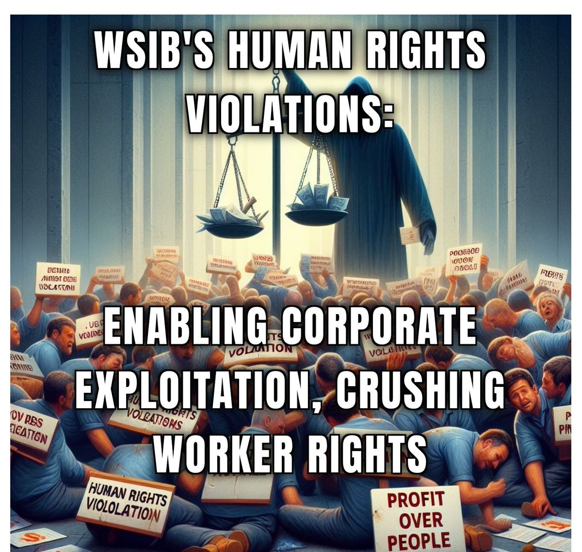 WSIB's human rights violations: enabling corporate exploitation, crushing workers' rights. It's time to hold them accountable and fight for justice! #WorkersCompIsARight #InjuredWorkers #HumanRights