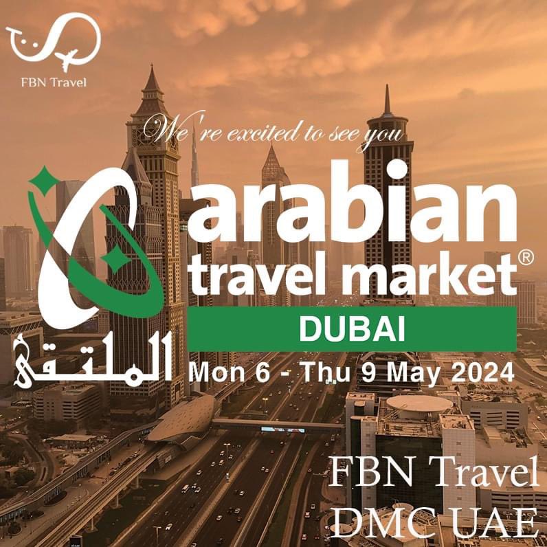 We're excited to see you
#FBNTravel
#Safarey
#ATMDubai
#ATM2024
#ArabianTravelMarket
#DubaiTourism
#TravelExpoDubai
#ATMExhibition
#DubaiTravelFair
#ExploreDubai
#VisitUAE
#MiddleEastTravel