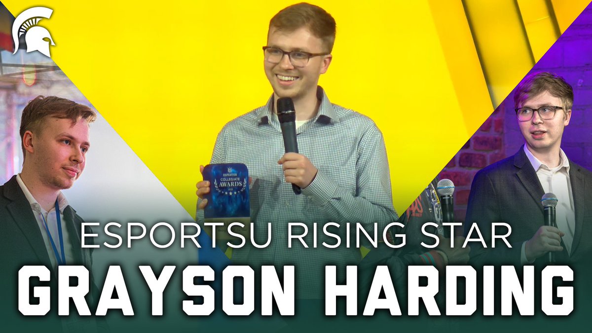 🌟 Rising Star 🌟 Michigan State's very own Grayson Harding wins Rising Star of the Year! Grayson has been an absolute cornerstone of the program here at MSU. We are beyond thankful for his efforts in East Lansing #SpartansWill #EsportsSchool #GoGreen