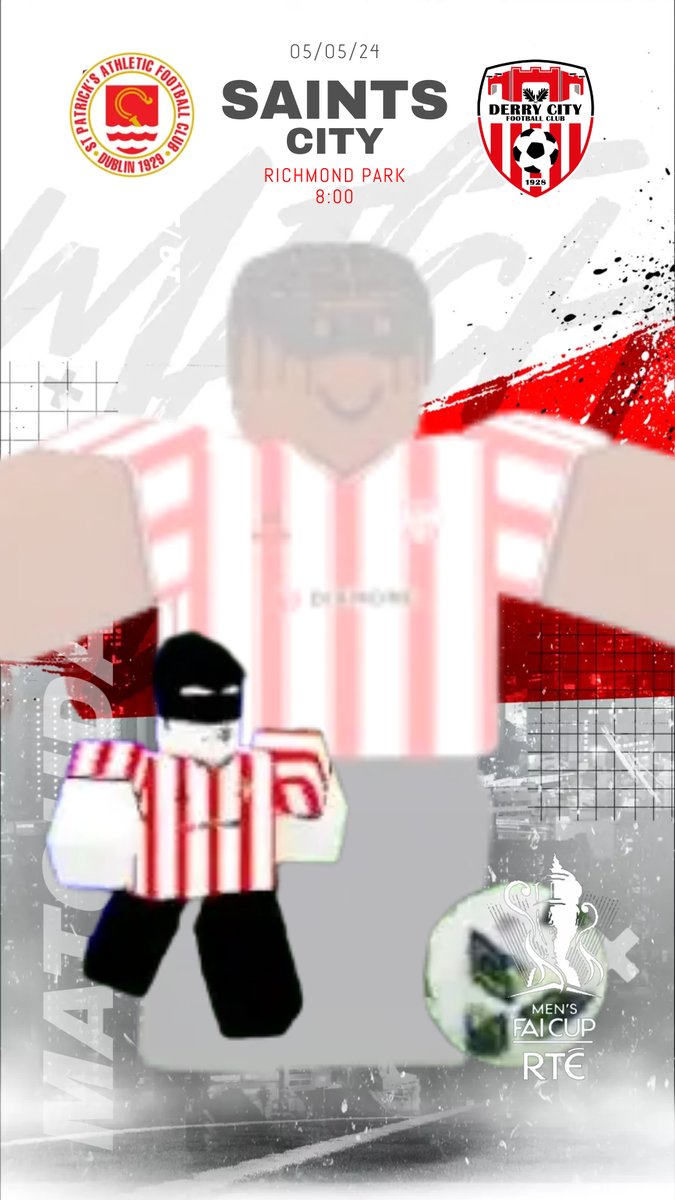 its matchday in the rte fai cup as the candystripes travel to dublin to take on st pats MON THE CITY