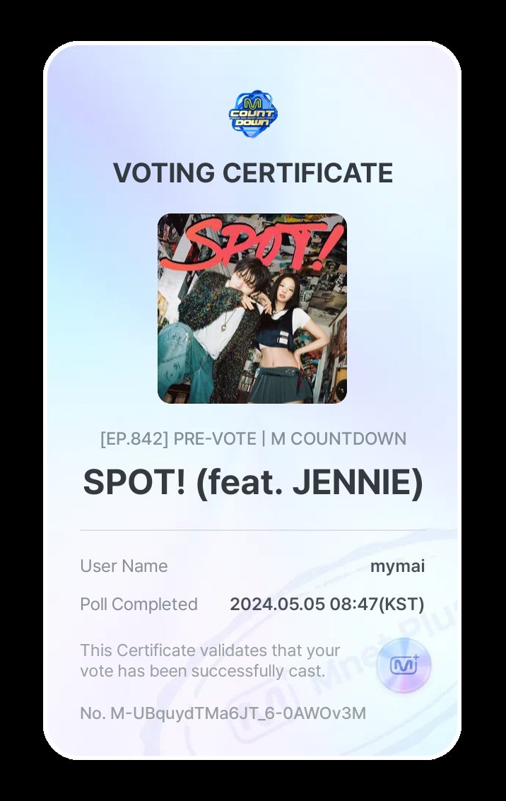 remember to vote for #SPOTWITHJENNIE 🙌🏻