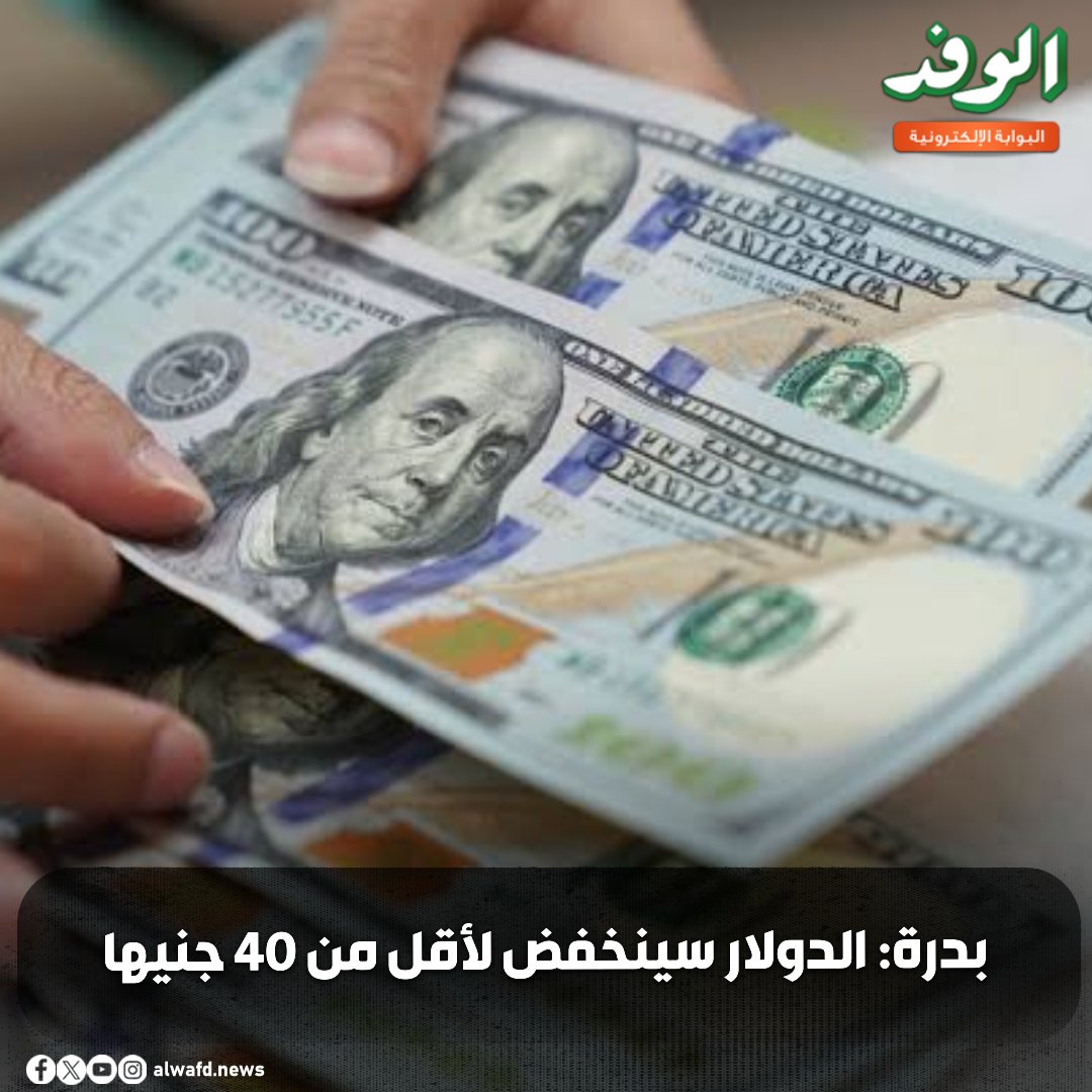 بوابة الوفد| بدرة: الدولار سينخفض إلى أقل من 40 جنيها 