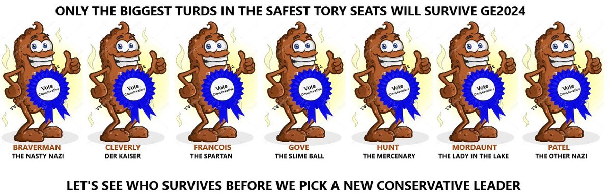@GullisJonathan Which #ToryTurd are you voting for in the latest #ToryLeadershipContest Gus?
- they all look the same
- they all talk the same
- they're all full of it
    ... just like you

Do you have an #EU27 passport, or a US Green Card?
If not, its the #JobCentre for you, you chump!