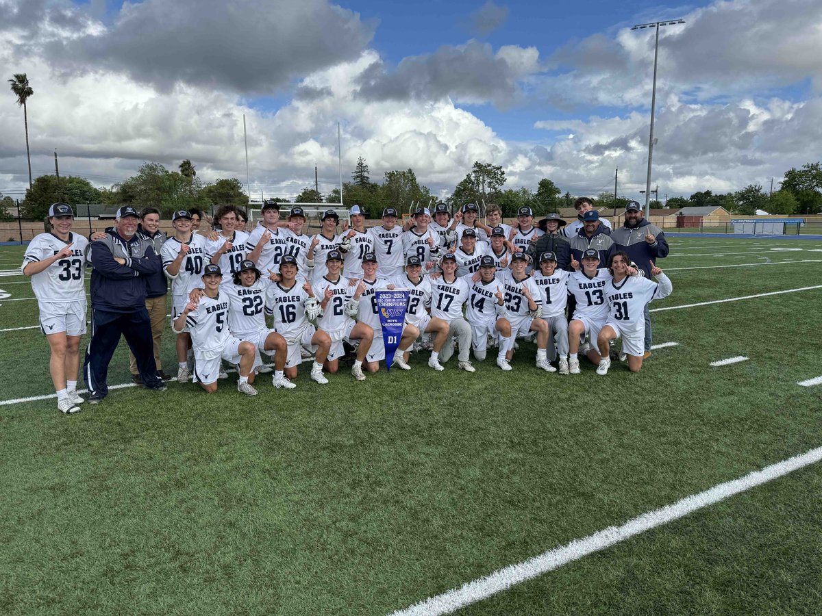 🎉 Congratulations to Vista del Lago High School’s boys lacrosse team for clinching the 2024 CIF Sac-Joaquin Section championship! 🏆 Your hard work and dedication have paid off, and you’ve made your school proud. Keep shining on the field! #Champions 🥍🔥