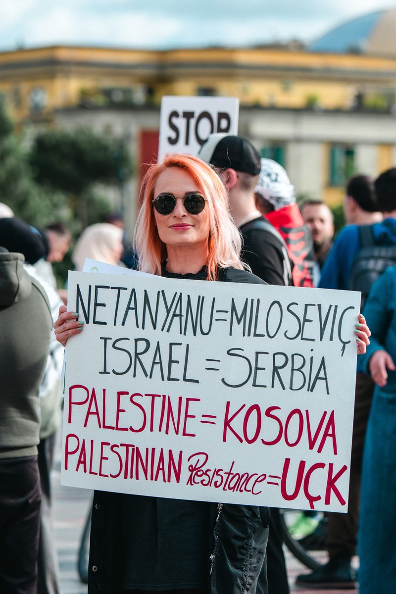 😵‍💫🥴 Public Service Announcement from the pro-Palestinian rally in Tirana, Albania🇦🇱. 👇