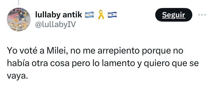 Arrepentidos de Milei tweet media