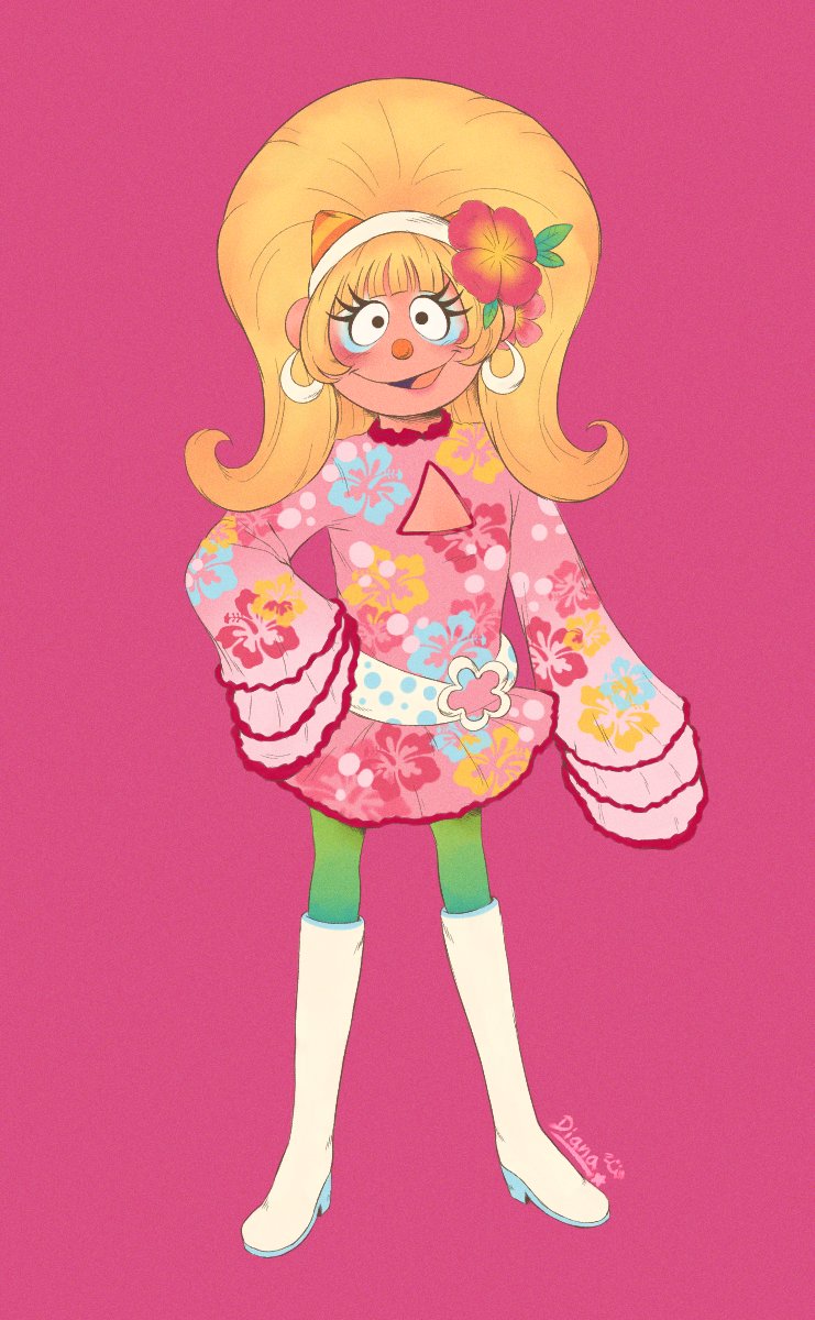 She's quite a gal!!! 🌺 ☆ #WelcomeHome #WelcomeHomeARG #WelcomeHomePuppetShow #JulieJoyful #WH #WHtwt #MyArt #Ilustration #DigitalArt