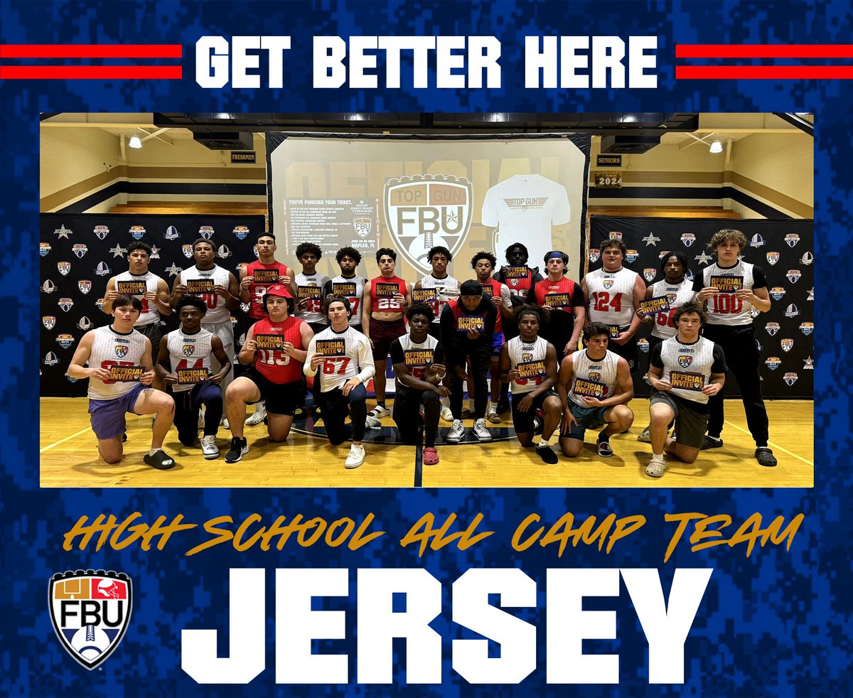 BEST OF THE BEST 👏 Congratulations to these High School student-athletes at FBU New Jersey on being named to the All-Camp Team 🎟️🥊 2️⃣ #FBU Top Gun See you in Paradise 🌴🏈 #PathToNaples #ParadiseCoast #FBU #GetBetterHere