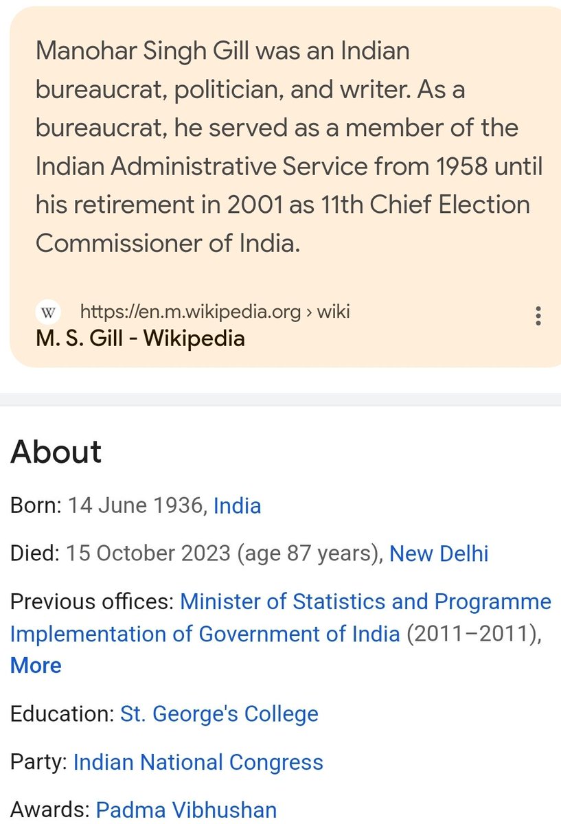 @SaketGokhale Now say with full responsibility 
That's nothing new. Ever heard of CEC M.S. Gill? He retired, joined @INCIndia , became MP and Minister.  So u ppl are the new gangajaal; if they touch u, they become pure. 🤣😂
Not just that: u ppl awarded him Padmavibhushan for his services…