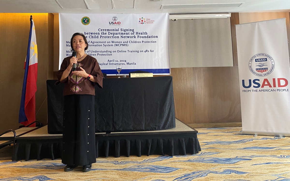 .@USAID partnered with @DOHgovph & @ChildProtectionNetwork to strengthen women and children protection in the Philippines! The signing of the two agreements will improve reporting systems and victim-survivor care. #StrongerTogether 💪#ChildProtection 🇺🇸🤝🇵🇭