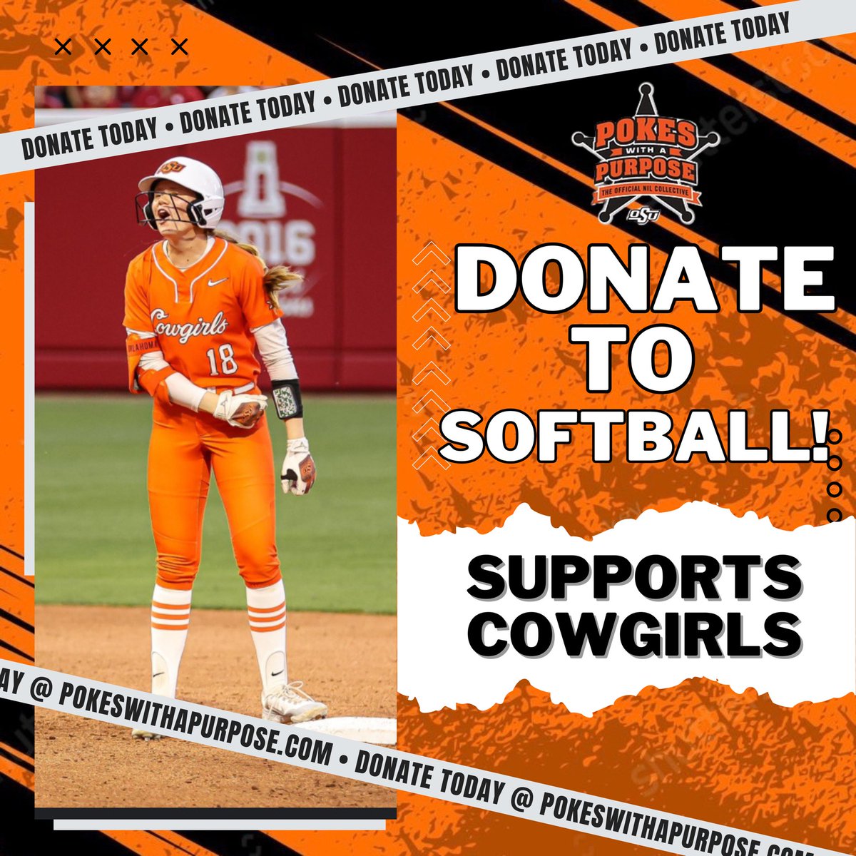 As girls compete for sweep tomorrow, we need your support! If you love watching and winning please support this great coach and team!🤠 PokesWithAPurpose.com