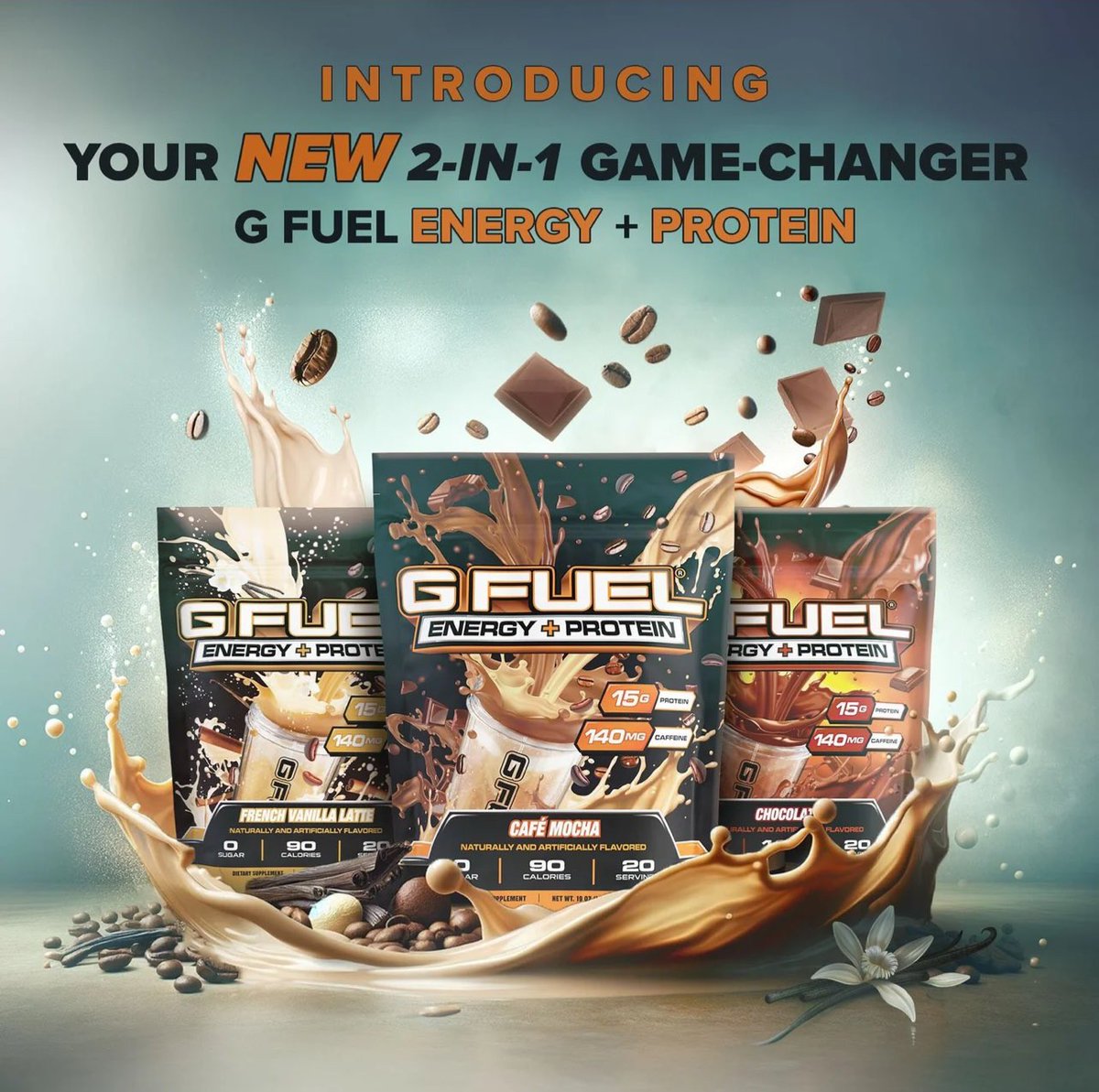 The next evolution of #GFUEL is here & it's game changing! 😤🍫 📮: GFUEL.ly/energy-protein…