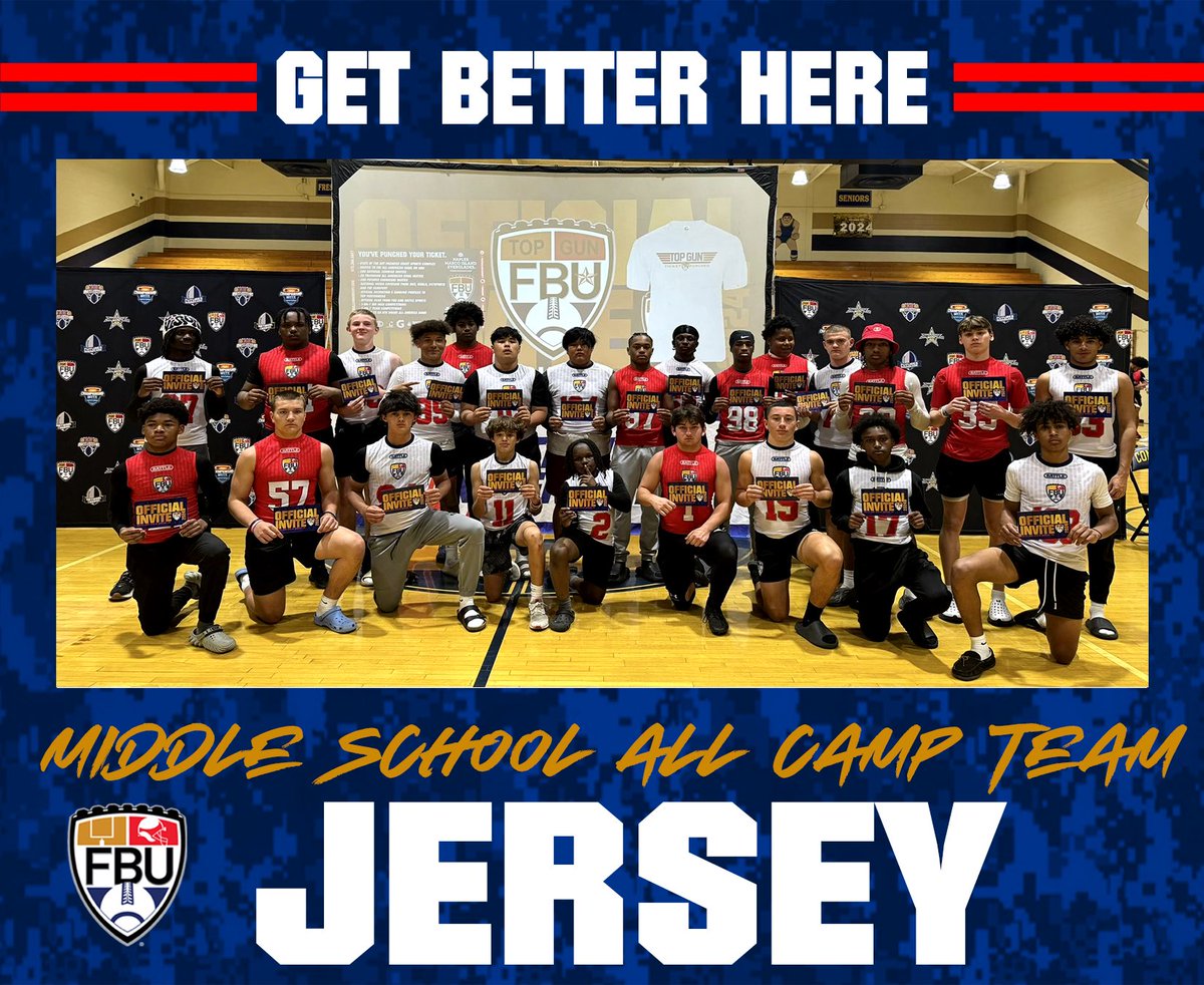 BEST OF THE BEST 👏 Congratulations to these Middle School student-athletes at FBU New Jersey on being named to the All-Camp Team 🎟️🥊 2️⃣ #FBU Top Gun See you in Paradise 🌴🏈 #PathToNaples #ParadiseCoast #FBU #GetBetterHere
