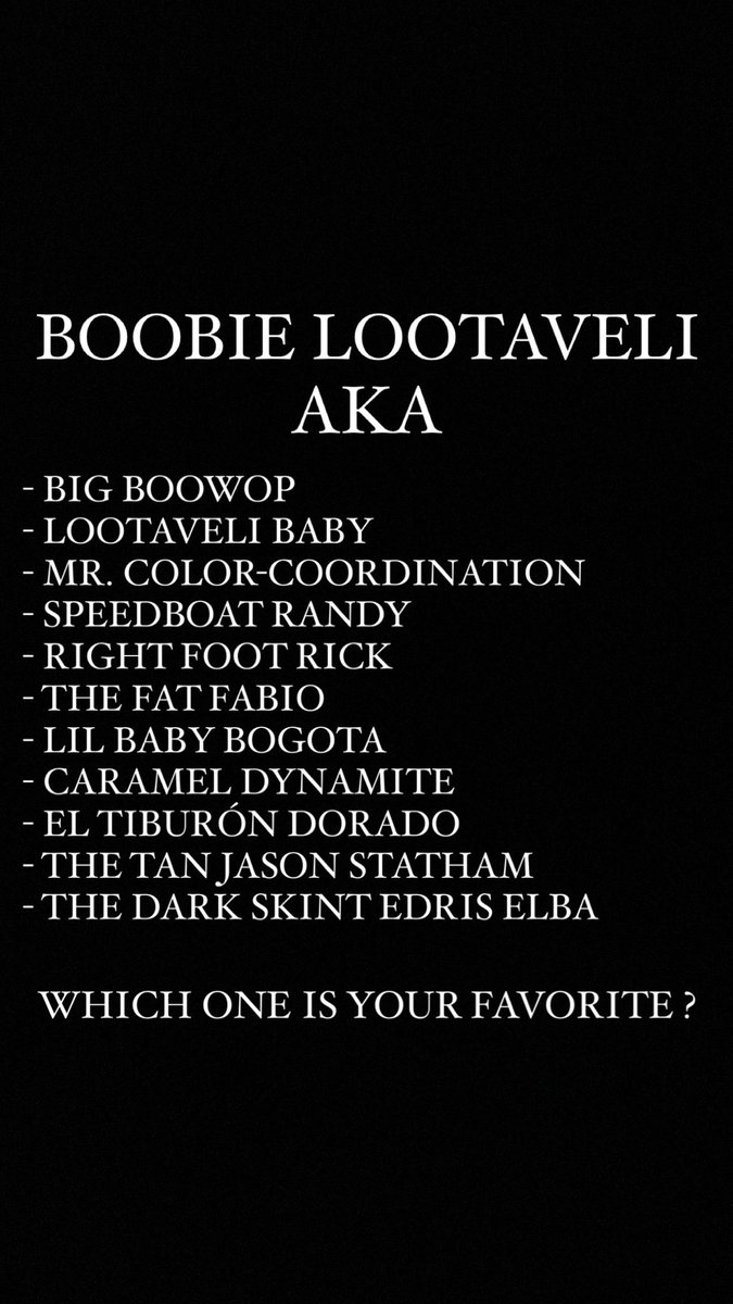 LOOTAVELI's tweet image. WHICH ONE OF ALL MY CLASSIC ICONIC ALIASES IS YO PERSONAL FAVORITE ??