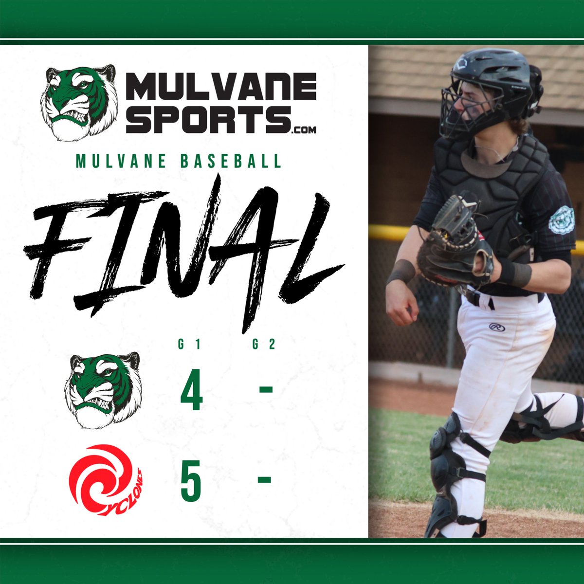 ⚾️ The Wildcats had a couple of close games down in Chanute today but fall in both games 1-3 to Chanute and 4-5 to Ottawa. The Cats will close out their regular season on Monday at Wellington. Finish strong fellas!!! 💪 <a href="/MulvaneBasebal1/">Mulvane Baseball</a>