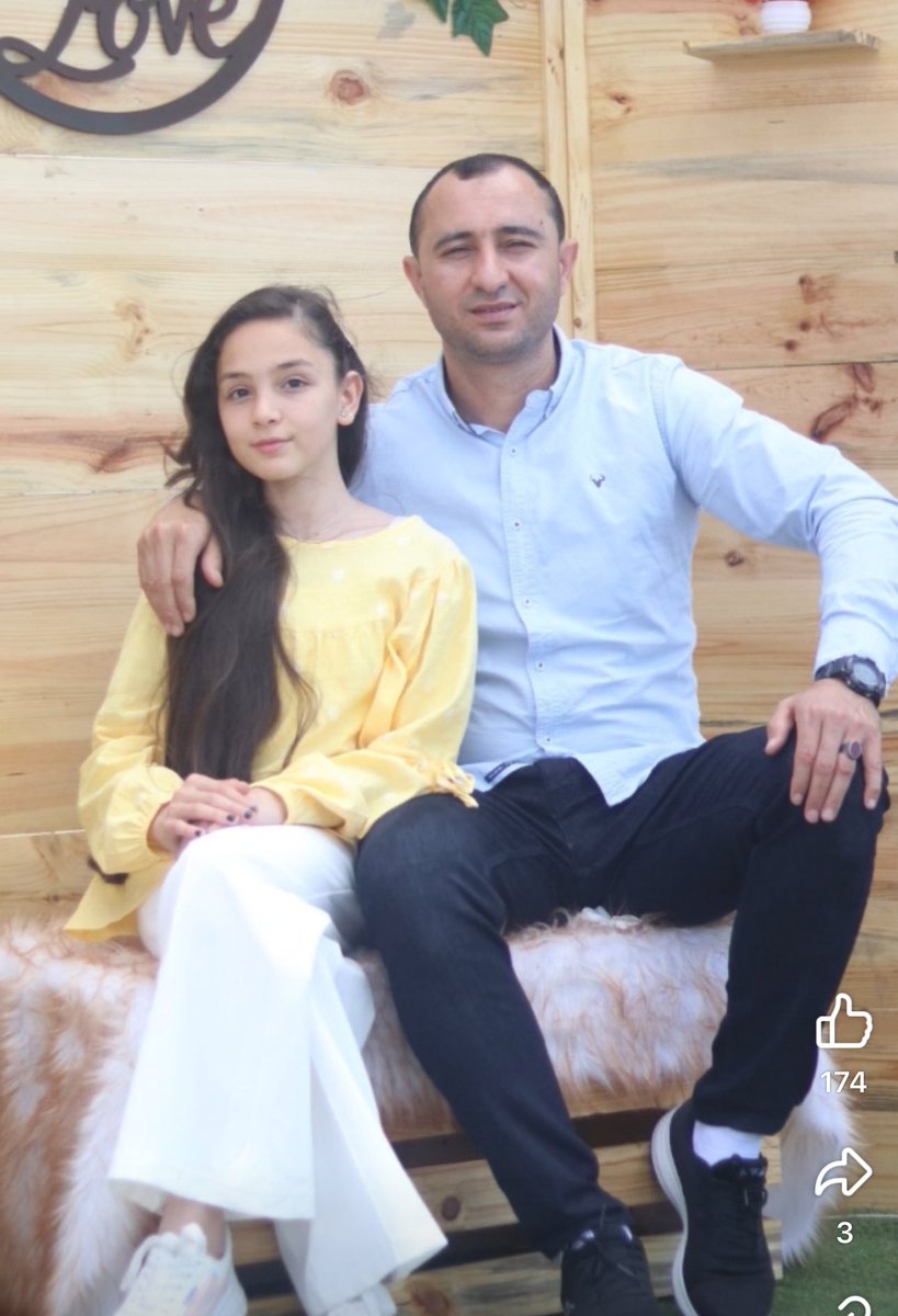 Imad Al Sousi, Gaza's most famous falafel seller, along with his 13-year-old daughter, Misk. Israel killed them both in November because 'it has the right to exist'.