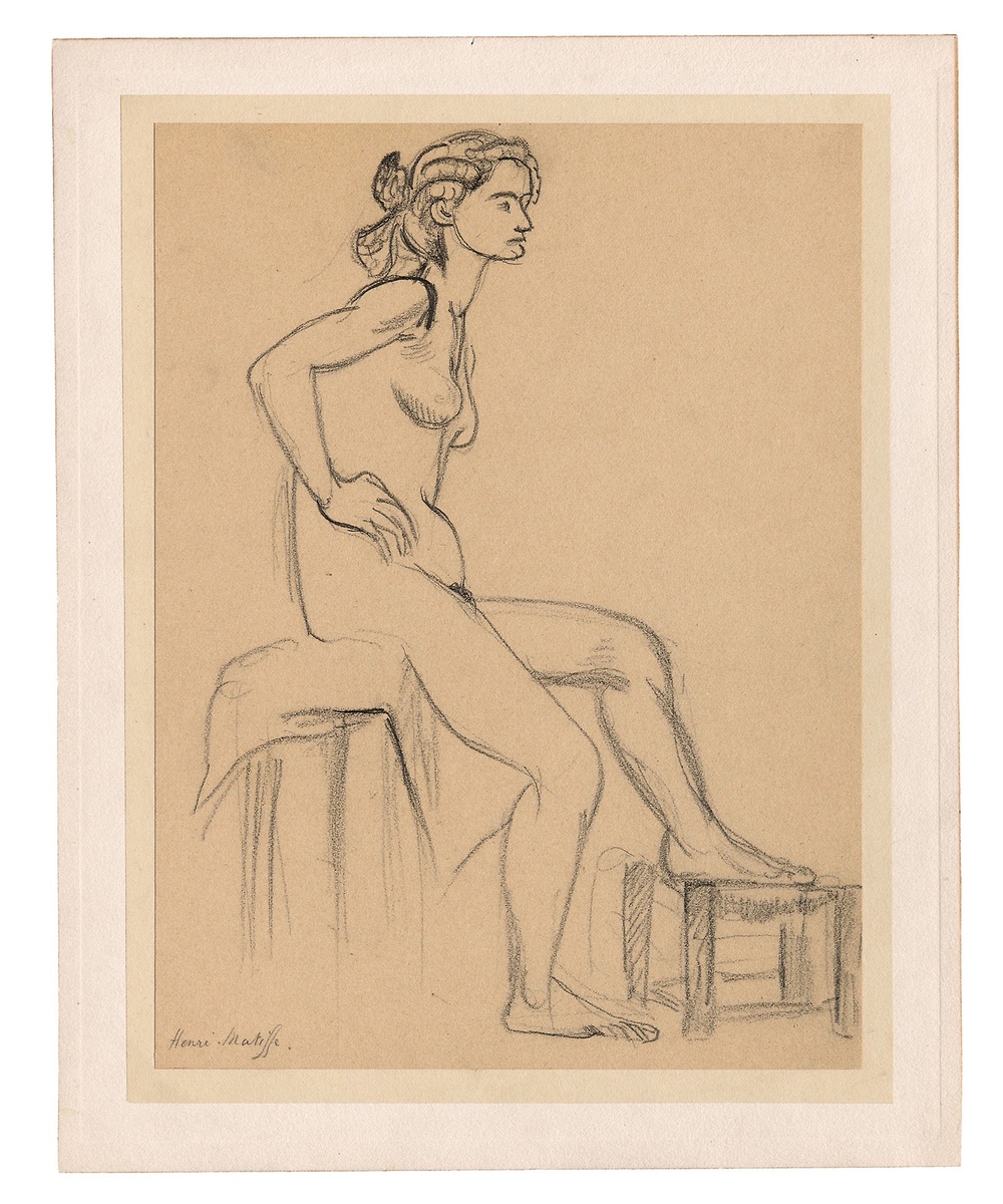 Seated Female Nude, One Foot on a Stool, 1910 Get more Matisse 🍒 linktr.ee/matisse_artbot