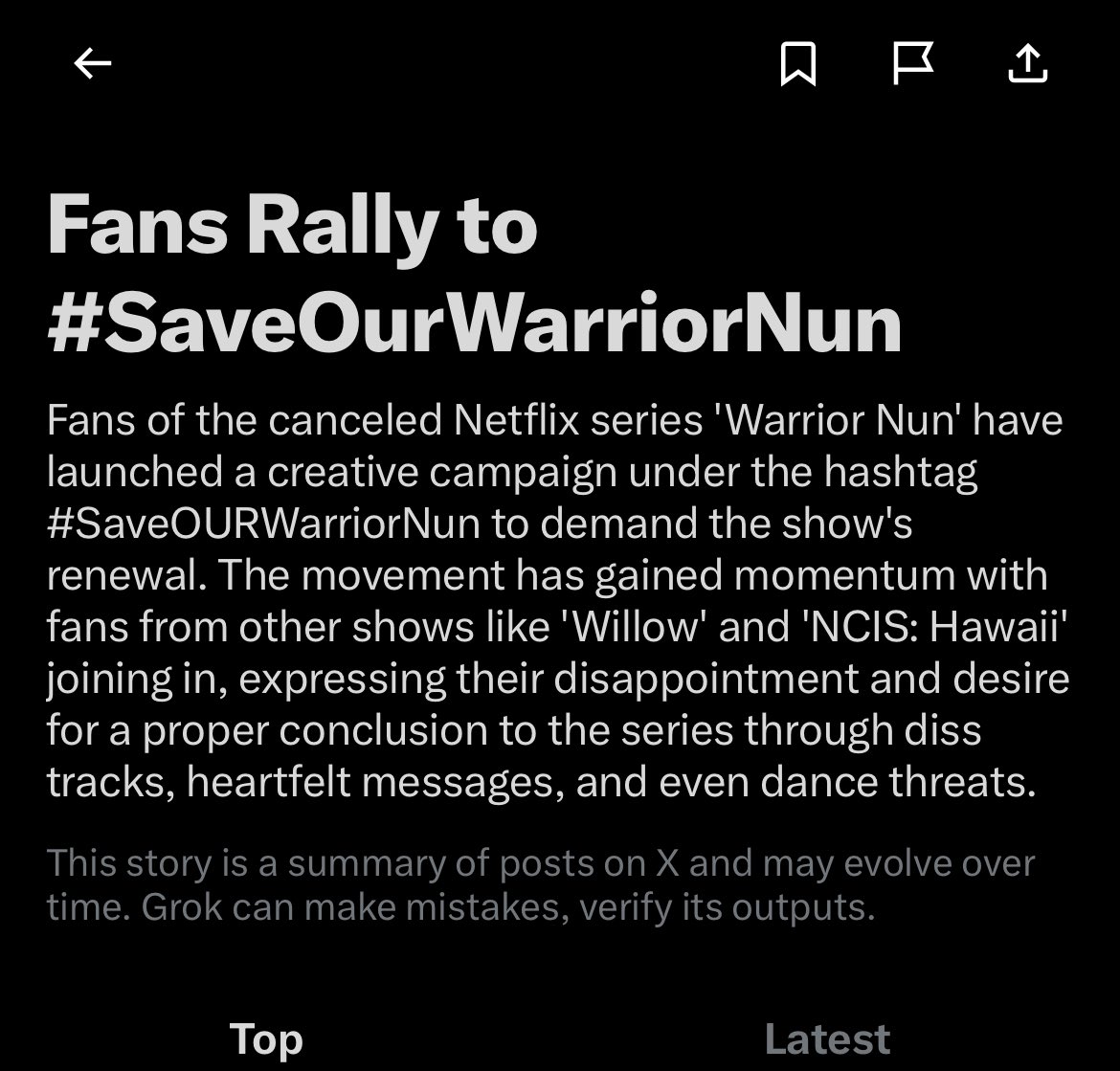 Ohhhh Twitter what is all this now
#SaveOURWarriorNun #WarriorNun