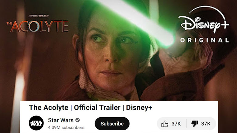 LOOK OUT @starwars!!! The dislikes are about to overtake you and win this horse race... AGAIN!!! 🤣😂😆 #TheAcolyte #DisneyStarWarsIsntStarWars