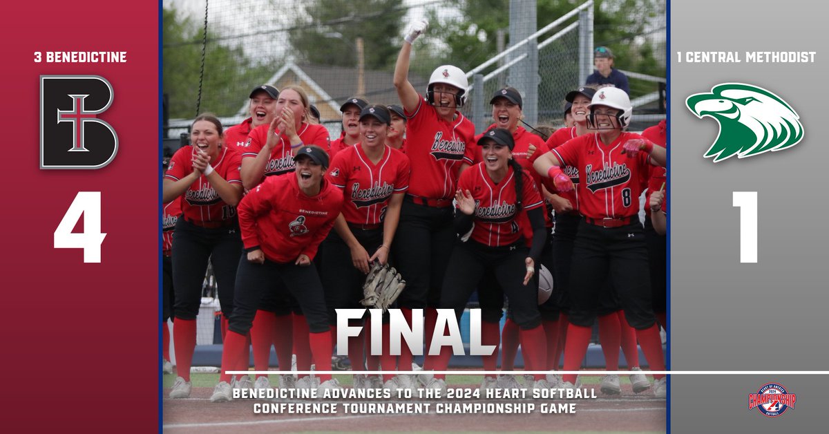 🥎, With an impressive 4-1 win over No. 1 <a href="/cmueagles/">Central Methodist Athletics</a>, No. 3 <a href="/ravenathletics/">Raven Athletics</a> advances to the 2024 Heart Softball Conference Tournament Championship game!

The Ravens will next play at 2:30 pm on Sunday!

new.express.adobe.com/webpage/43sJAu…