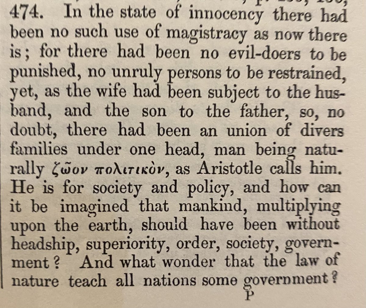 Gillespie’s explanation of the nature of prelapsarian civil government: