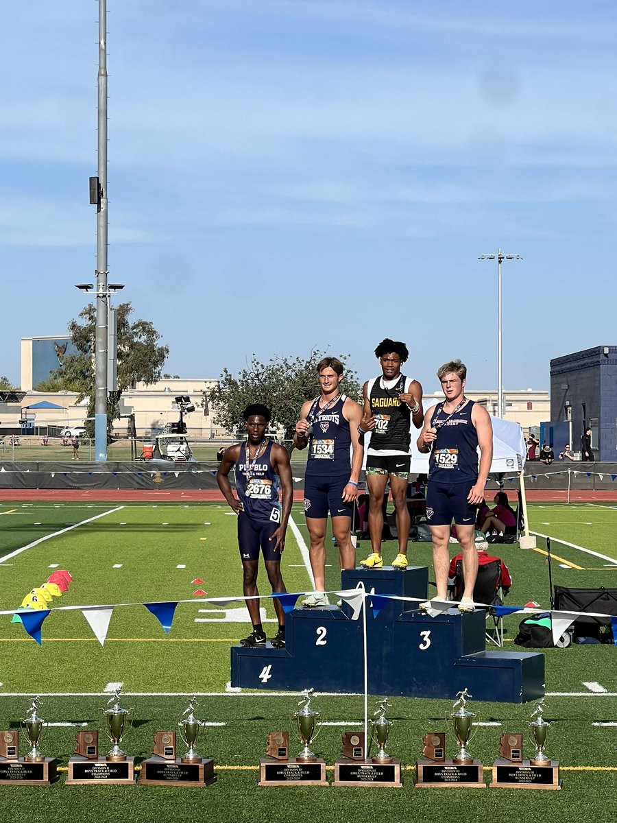 🚨 SPRINTS CHAMPION 🚨
Senior <a href="/kyranjones_12/">Kyran Jones</a> TAKES 1st PLACE with a HUGE PR at 11.00 in the 100m sprint at divisional state!! 
LETS GOOOO

<a href="/Saguaro_HS/">Sabercat Nation</a> 🖤 💛