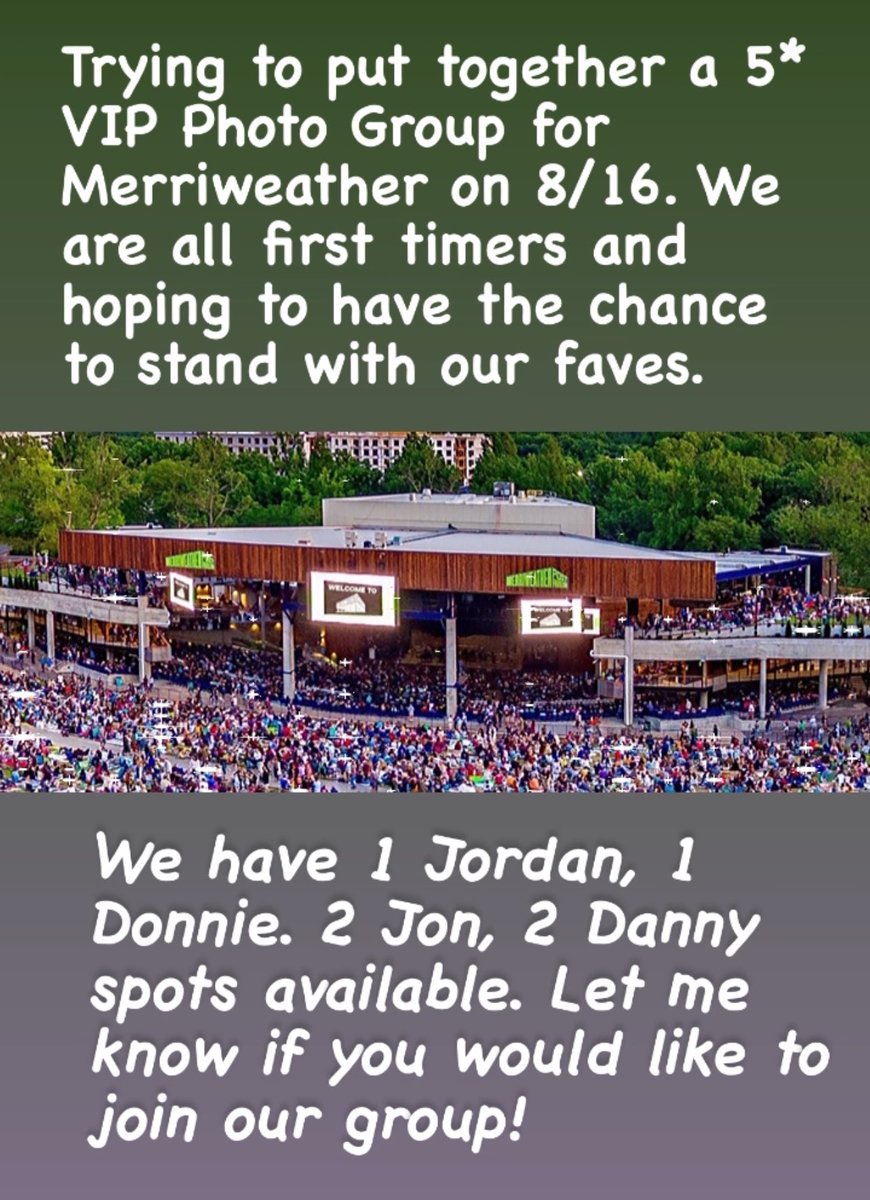 Join our Merriweather Photo Group…#MagicSummerTour2024 #NKOTB #VIPPhotoGroup