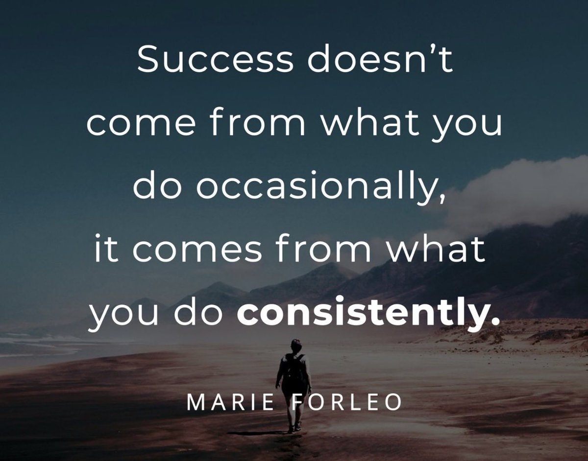 Success isn't a one-time deal—it's all about consistency! ❤️What you do every day matters more than what you do once in a while. Keep pushing, stay persistent, and let your daily actions drive you towards your goals. #ConsistencyIsKey #SuccessMindset 🌟🫶✅