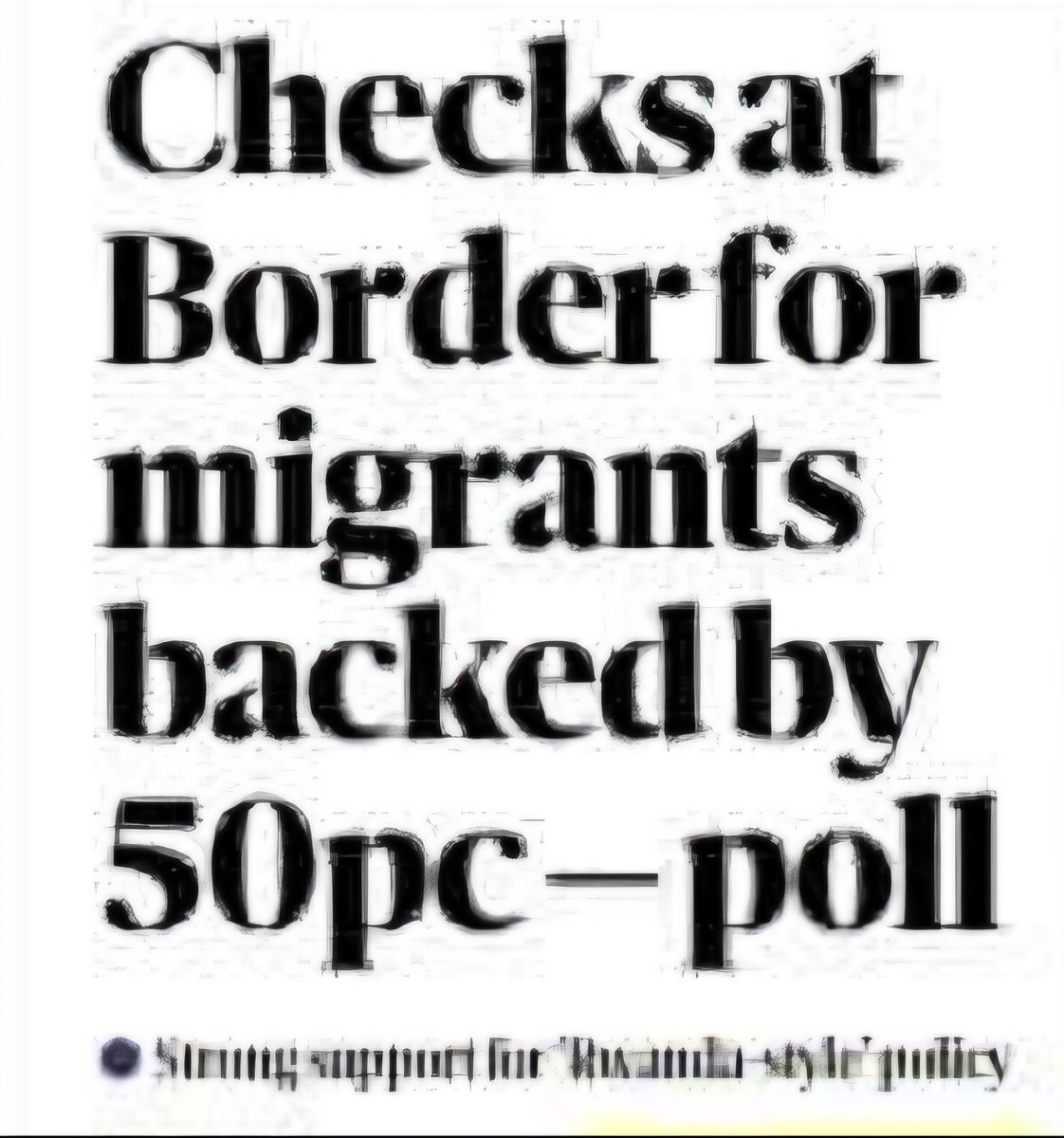 🚨 BREAKING 🚨

The front page of the Sunday Independent. 

Polling shows strong support for Rwanda style policy.